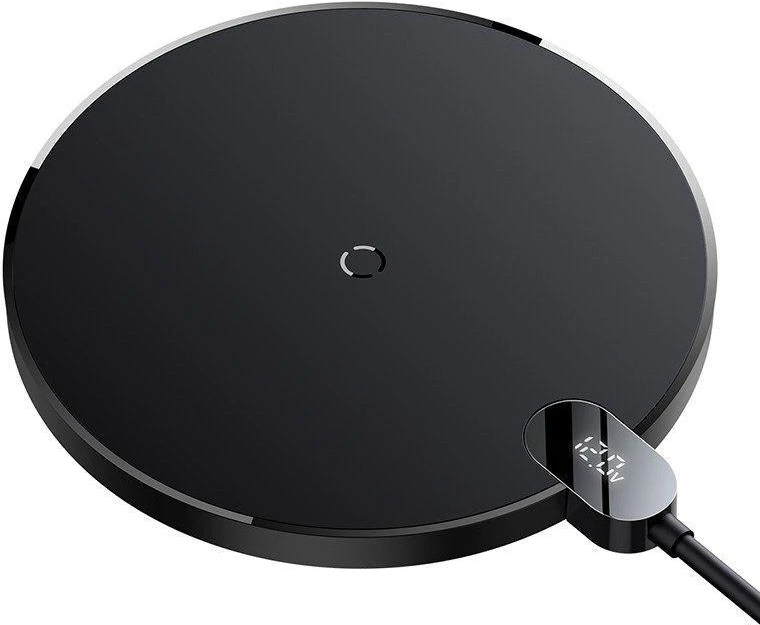 Įkroviklis belaidis Baseus Digital LED Ekranas Gen2 15W, juodas CCED000001