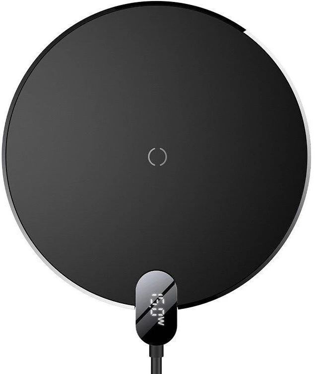 Įkroviklis belaidis Baseus Digital LED Ekranas Gen2 15W, juodas CCED000001
