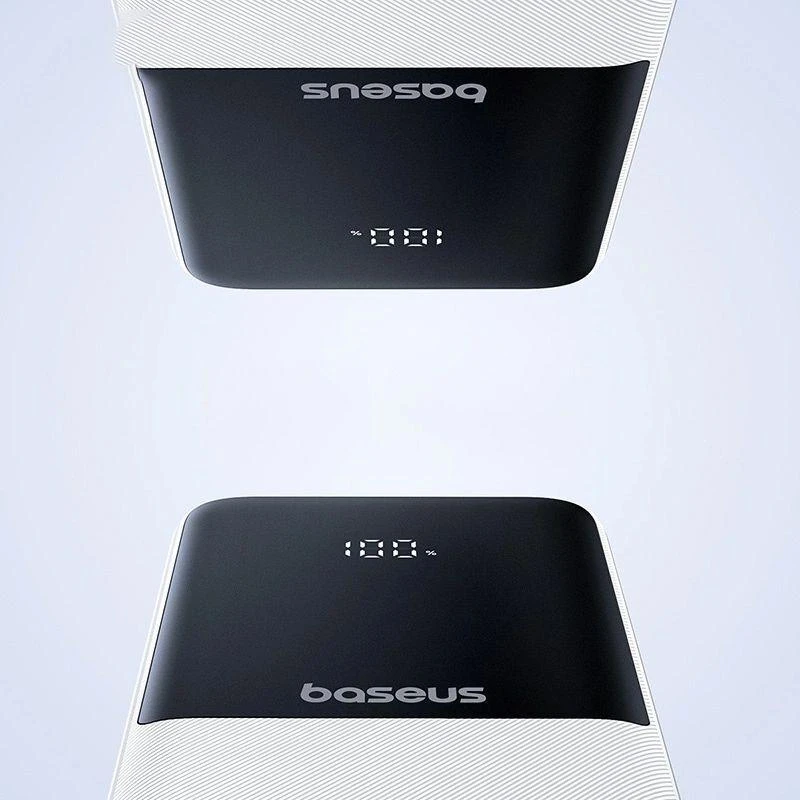 Baseus „A6ac4 Lipow“ 10000mAh 22,5 W išorinė baterija su dviem integruotais laidais (su „A6ac4 Simple USB-A - USB-C 3A 20 cm“ laidu) – balta