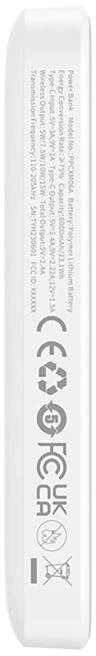 Baseus Magnetic Mini 6000mAh 20W MagSafe Powerbank (balta)