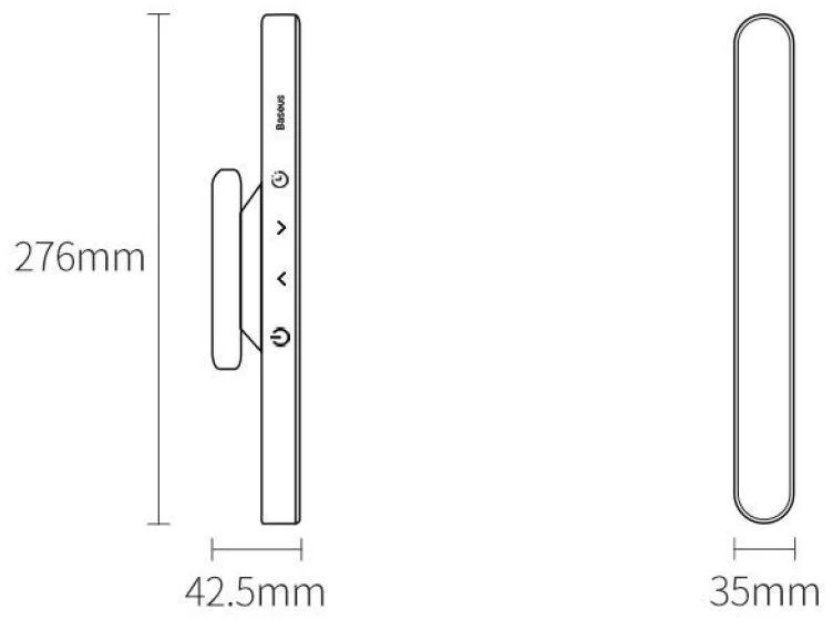 Baseus Magnetic Stepless lempa su jutikliniu skydeliu (pilka)