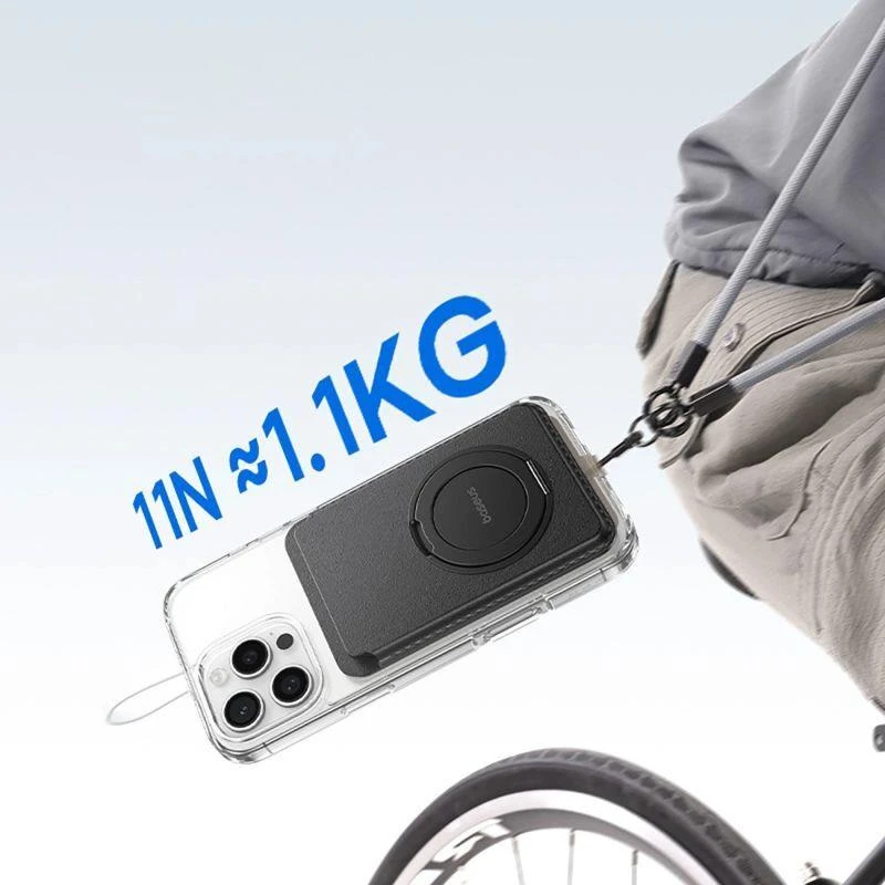 Baseus MagPro 3 magnetinė piniginė su stovu, suderinama su MagSafe - Juoda