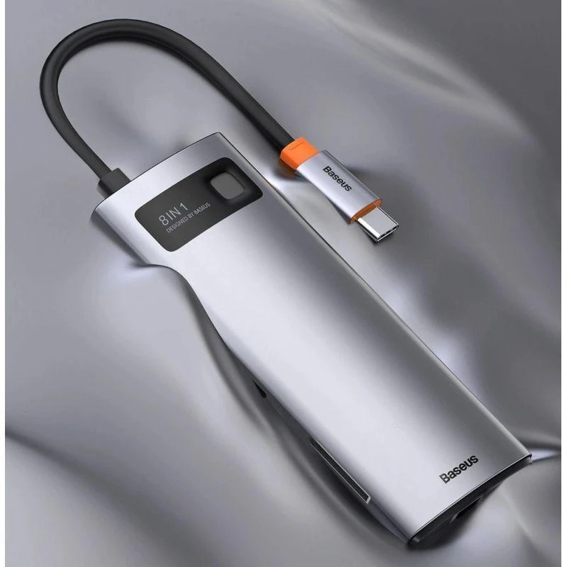 Jungčių stotelė / adapteris USB C kištukas - 8 rūšių jungtys Metal Gleam BASEUS