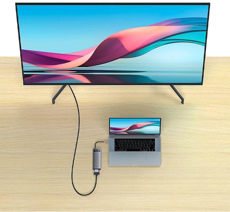 Hub 7in1 Baseus Metal Gleam Series USB-C iki 3x USB 3.0 + HDMI + USB-C PD + VGA + Ethernet RJ45
