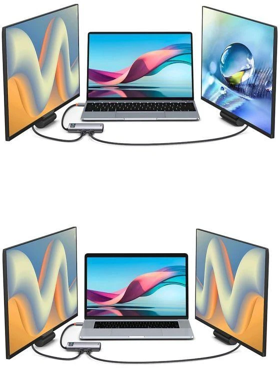 Hub 7in1 Baseus Metal Gleam Series USB-C iki 3x USB 3.0 + HDMI + USB-C PD + VGA + Ethernet RJ45