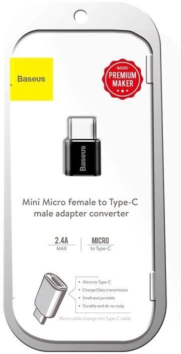 Adapteris Baseus USB C kištukas, micro USB B lizdas, OTG funkcija