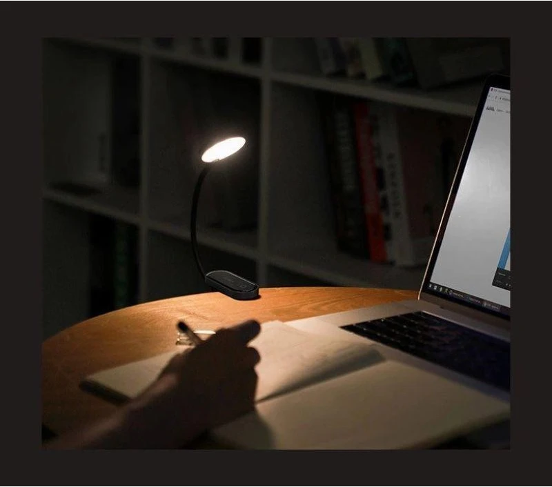 Baseus Prisegama skaitymo LED lempa, įkraunama USB, 3W, neutraliai balta