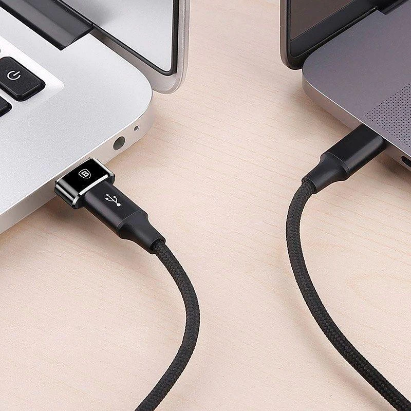 Baseus USB-C – USB-A adapteris 3A – Juodas