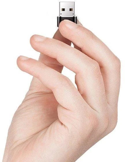 Baseus USB-C – USB-A adapteris 3A – Juodas