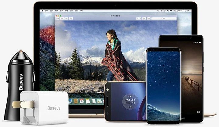 Baseus USB-C – USB-A adapteris 3A – Juodas
