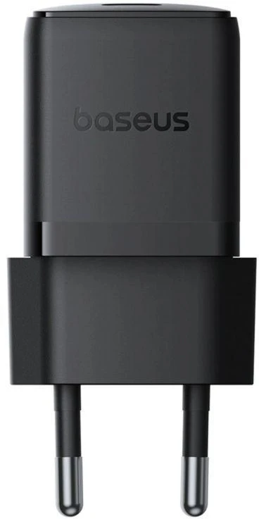 Baseus Sieninis įkroviklis Palm 20W USB-C QC3.0 PD3.0 su USB-C kabeliu 1m, juodas