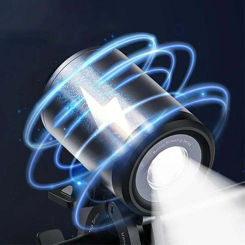 Baseus PrimeTrip universalus 3000mAh IP68 LED - juoda-pilka
