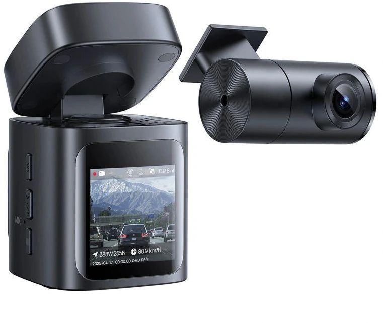 Baseus PrimeTrip VD1 Pro Car DVR 4K+1080p with Baterija - Juodas