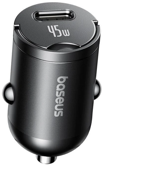 Įkroviklis automobilinis pakrovėjas Baseus PrimeTrip VP2 45W USB-C su kabeliu 60W USB-C į USB-C 1m - juoda