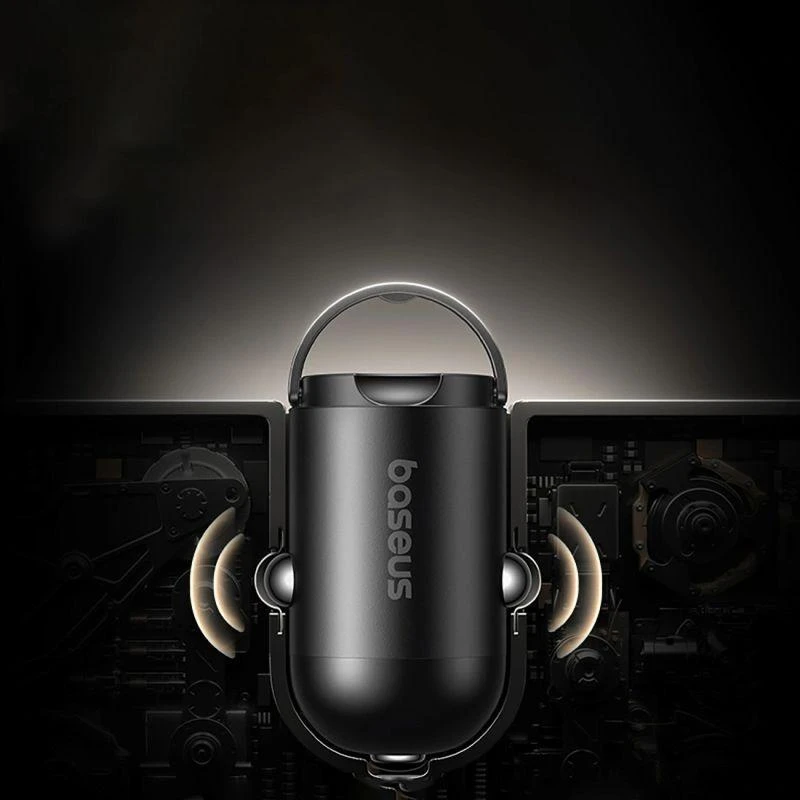 Įkroviklis automobilinis pakrovėjas Baseus PrimeTrip VP2 45W USB-C su kabeliu 60W USB-C į USB-C 1m - juoda