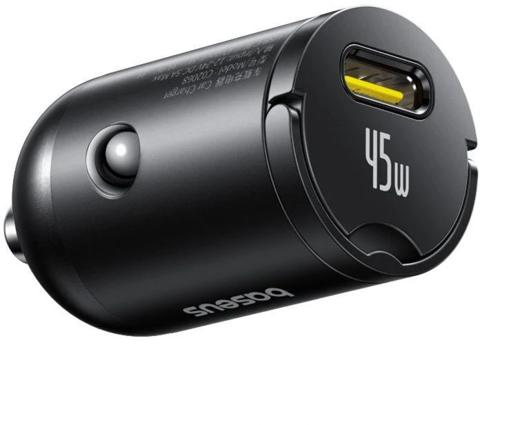 Įkroviklis automobilinis pakrovėjas Baseus PrimeTrip VP2 45W USB-C su kabeliu 60W USB-C į USB-C 1m - juoda