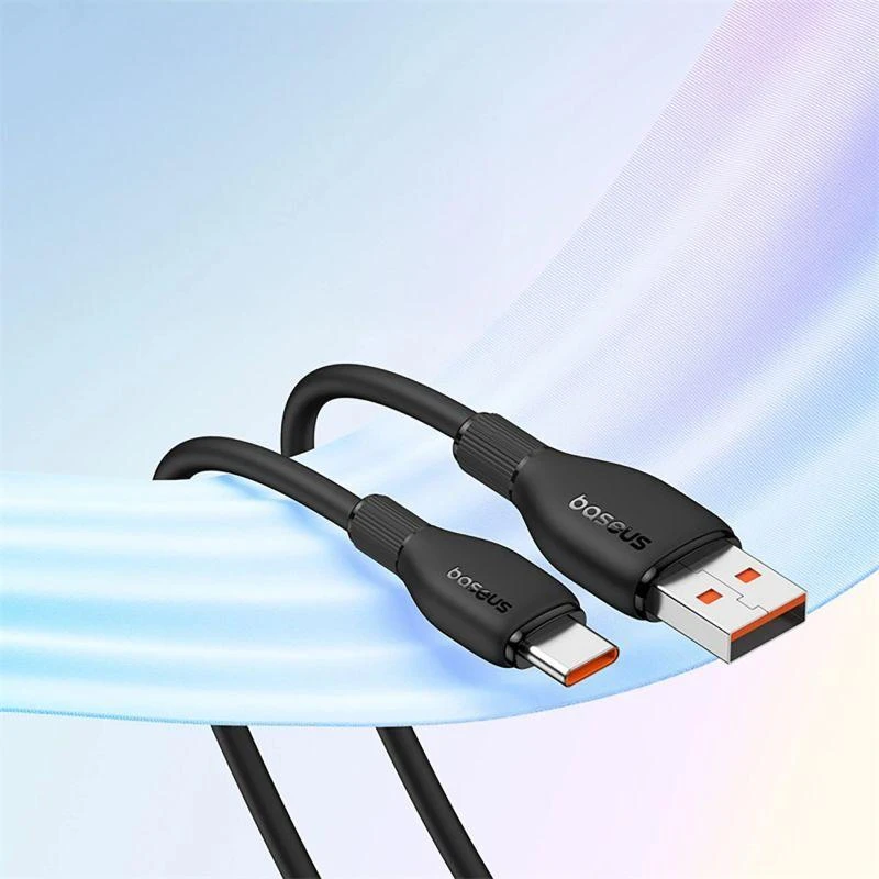 Baseus Pudding 100W USB-A – USB-C kabelis, 1,2 m – juodas