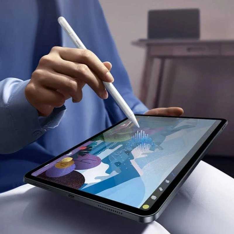 Smooth Writing 2 Baseus Stylus Lite su LED indikatoriumi Balta