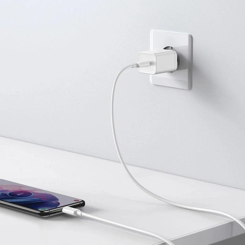 Baseus Super Si 1C greitas sieninis įkroviklis USB Type-C 25W Power Delivery Quick Charge baltas (CCSP020102)