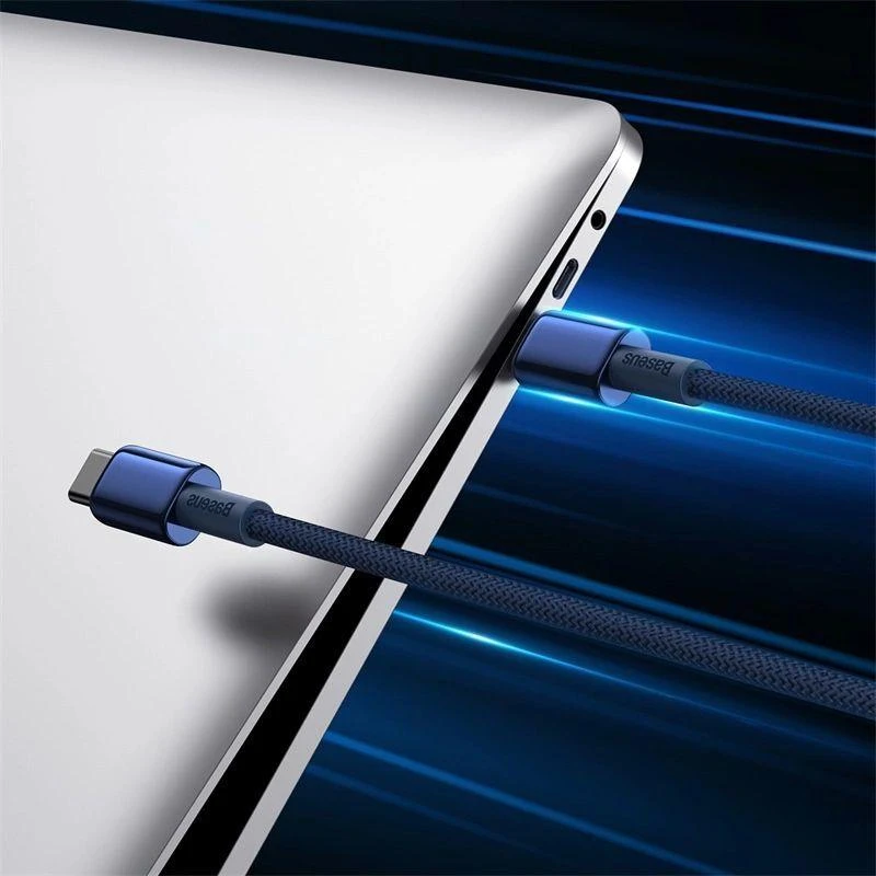 Laidas iš USB-C į USB-C Baseus Tungsten Gold, 100 W, 1 m (mėlynas)