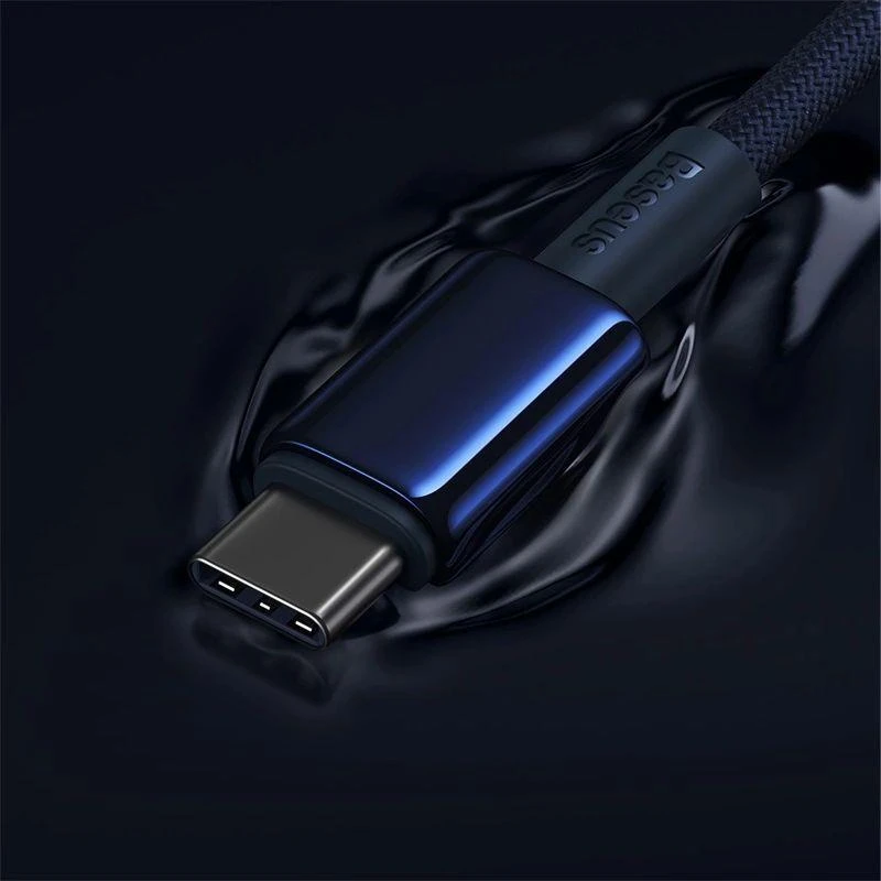 Laidas iš USB-C į USB-C Baseus Tungsten Gold, 100 W, 1 m (mėlynas)