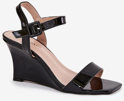 Basutės su kulnu, juodos Step in style