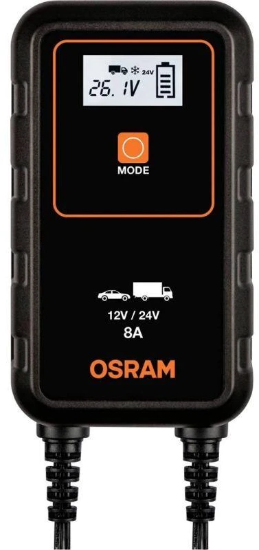 Akumuliatoriaus įkroviklis OSRAM 908, 12–24 V