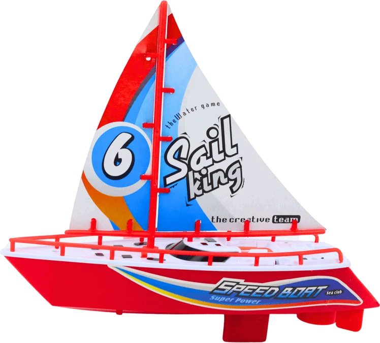Lean Toys Plaukiojantis žaislinis laivelis 23 cm raudonas
