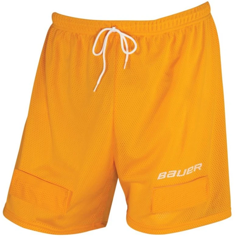 Bauer Core Mesh šortai su suspensoriumi, oranžiniai