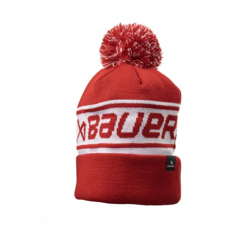 Bauer Team Briaunota Kepurė su Pomponu Žiemos SR 1063358