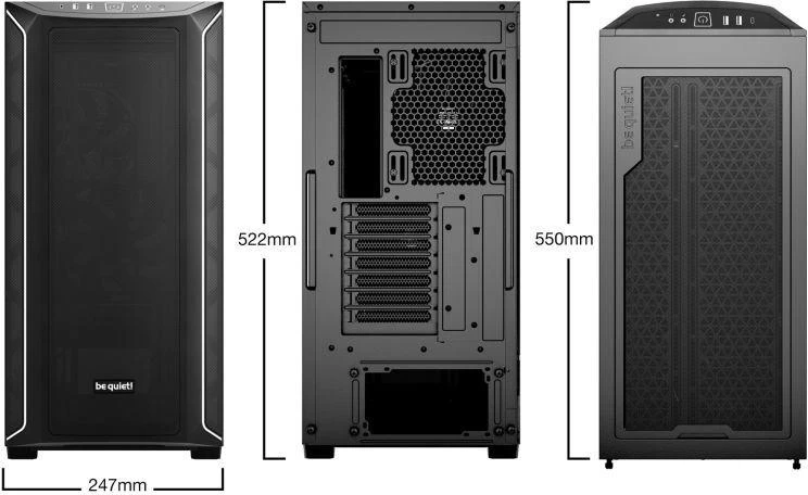 Ausinės be quiet! KOMPIUTERIO KORPUSAS SHADOW BASE 800 DX Juodas