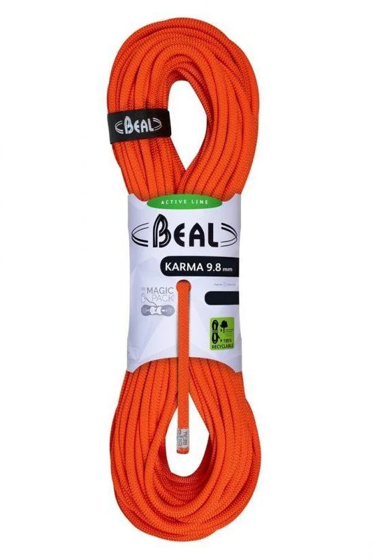 BEAL Karma virvė 9.8mm 80m-vientisos oranžinė