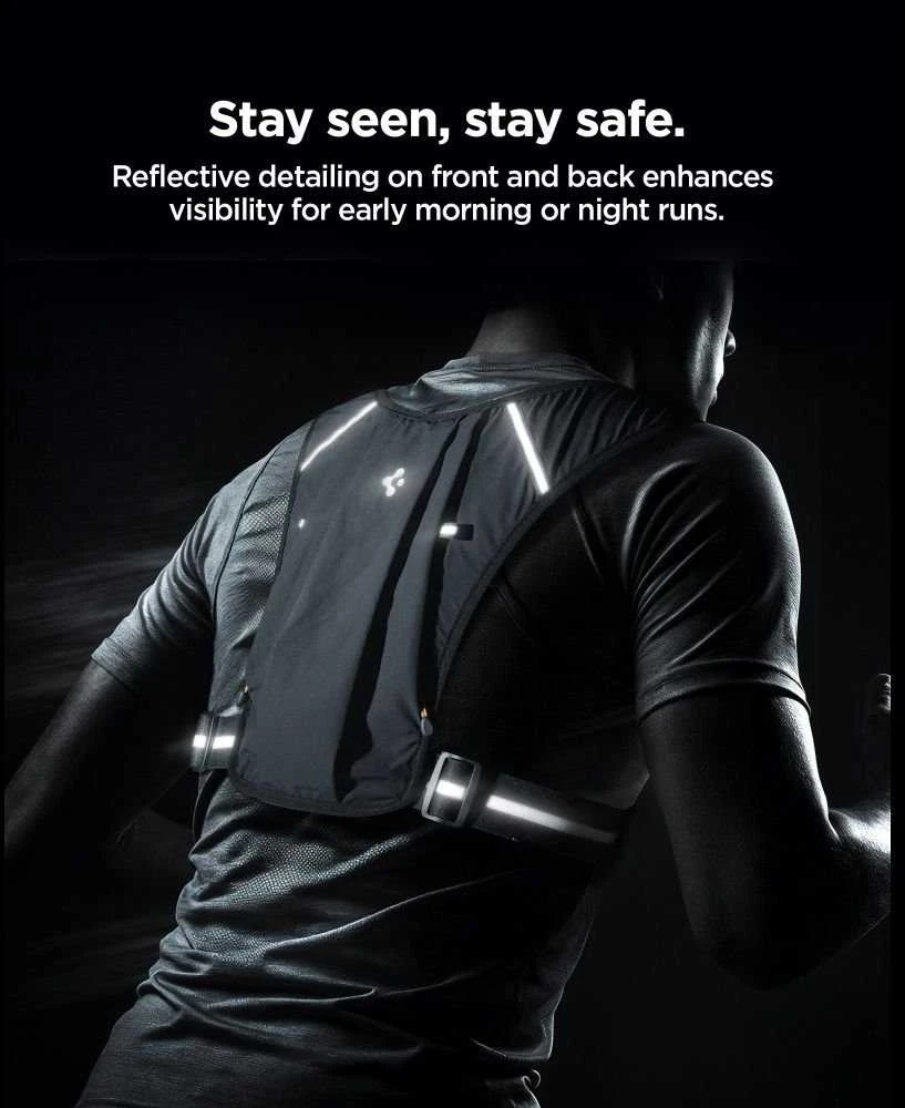 Dėklas Spigen A720 Dynamic Shield Running Vest (M-L) juodos spalvos