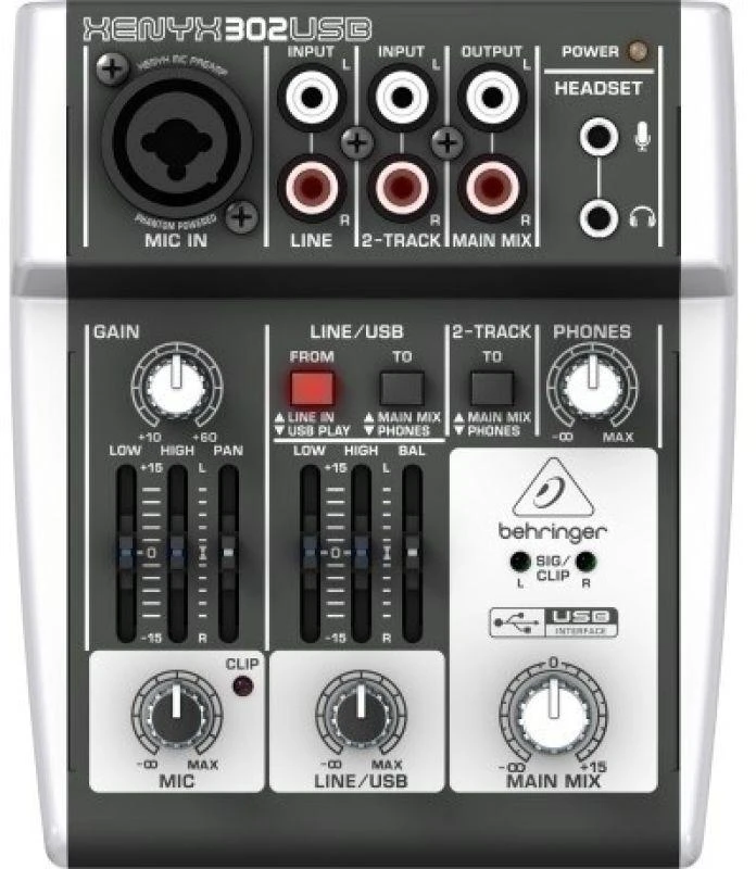 Garso Maišytuvas - Behringer X302usb 5 Kanalai