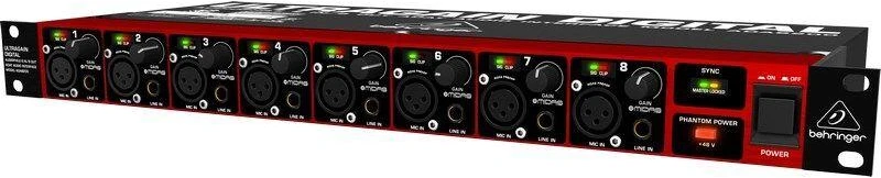 Garso sąsaja - Behringer ULTRAGAIN ADA8200 8 kanalai 24 bitai