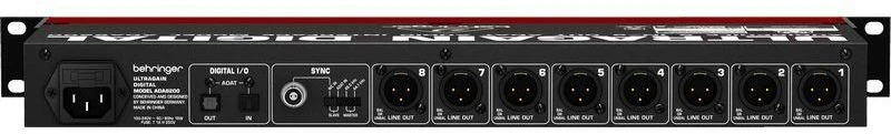 Garso sąsaja - Behringer ULTRAGAIN ADA8200 8 kanalai 24 bitai