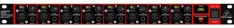 Garso sąsaja - Behringer ULTRAGAIN ADA8200 8 kanalai 24 bitai