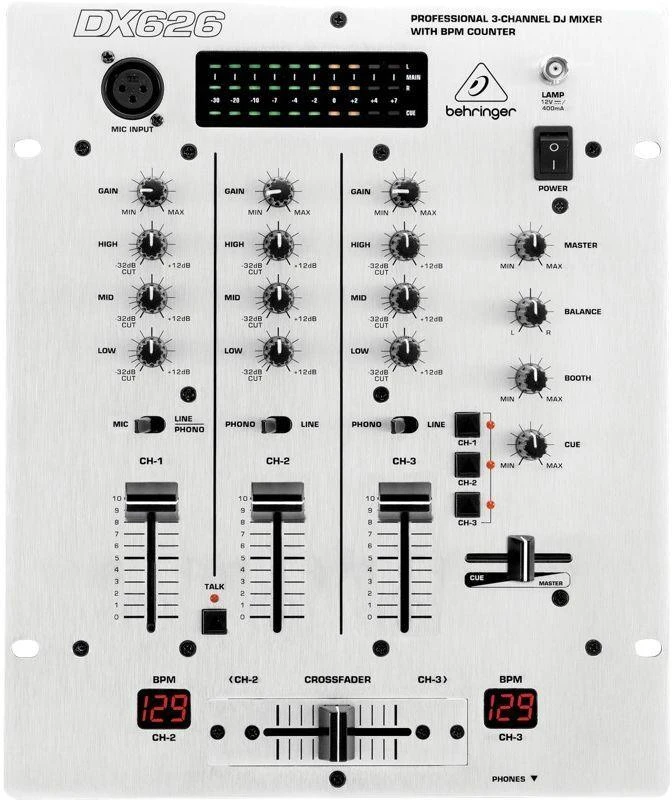 Behringer DX626 DJ valdiklis 3 kanalai Pilka