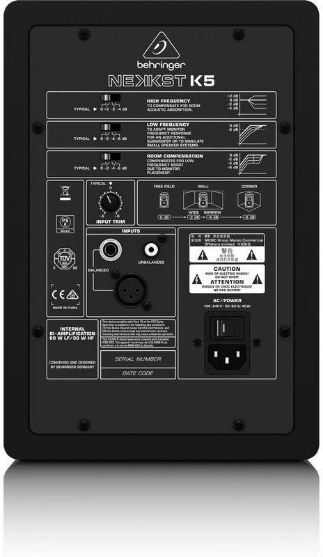 Kompiuterio kolonėlės Behringer NEKKST K5 garso kolonėlė Juoda Vielinis 150 W