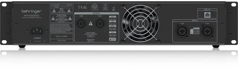 Behringer NX1000D garso stiprintuvas Pasirodymai / scena Juoda