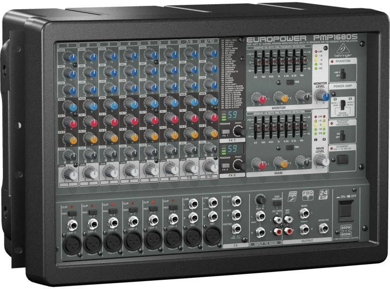 Behringer PMP1680S garsų maišiklis 10 kanalai 10 – 200000 Hz Juoda