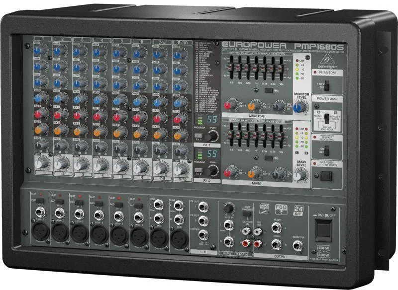 Behringer PMP1680S garsų maišiklis 10 kanalai 10 – 200000 Hz Juoda