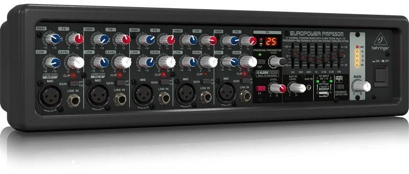 Behringer PMP550M garso pultas, 5 kanalai, 20 - 20000 Hz, juodas