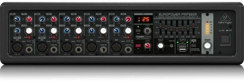 Behringer PMP550M garso pultas, 5 kanalai, 20 - 20000 Hz, juodas