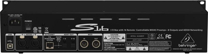 Behringer Digital Snake S16 garso modulis