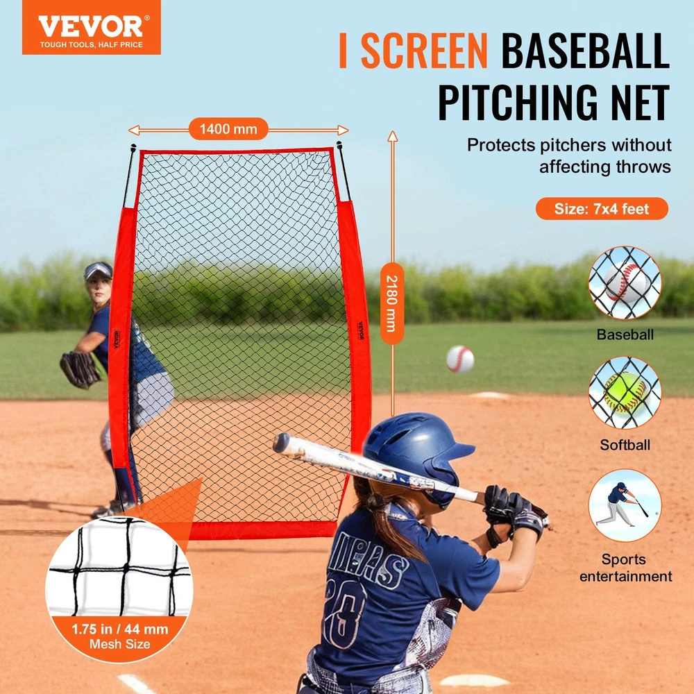 VEVOR Basebolo ir softballo apsauginis ekranas 213x122 cm