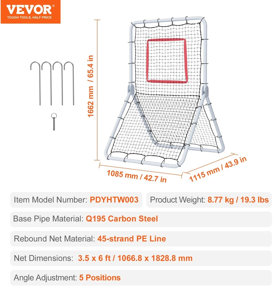 VEVOR Beisbolo ir softbolo atšokimo tinklas