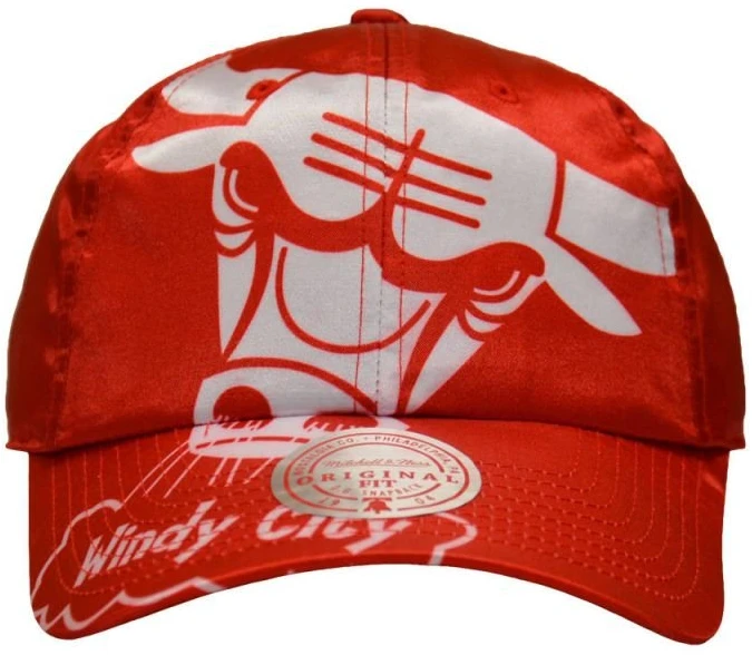 Beisbolo kepurė Chicago Bulls Mitchell & Ness, raudona ir balta