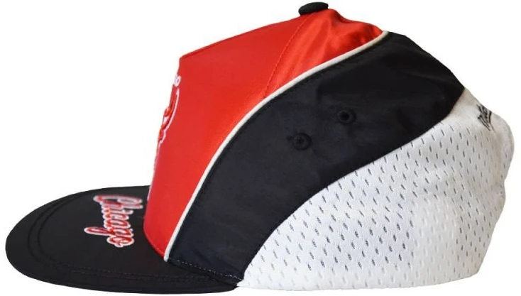 Beisbolo kepurė su Chicago Bulls logotipu Mitchell & Ness, raudona ir balta