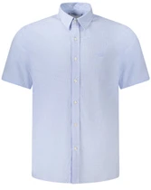Błękitna koszula vyriška Guess Jeans w drobną kratę